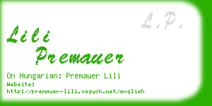 lili premauer business card